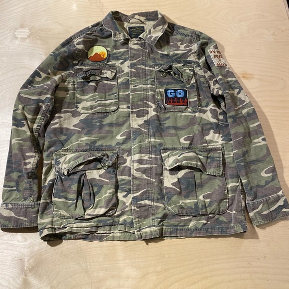 Lucky Brand Camouflage Jacket with Patches Large (MG) - Picture 5 of 13